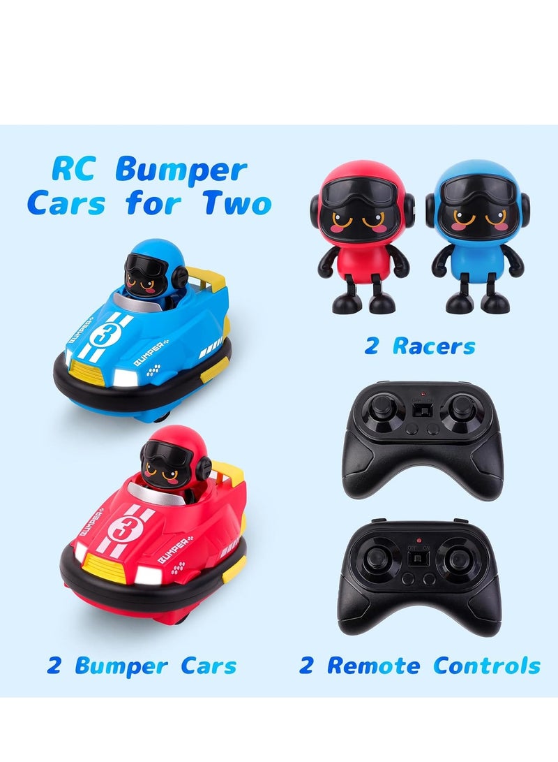 Remote Control Car For Toddlers, Kids Rc Ejecting Bumper Cars, Rc Battle Race Cars Set Of 2 Players With Led Lights And Music For 6 Year Old Boy Birthday Gifts - Image 5
