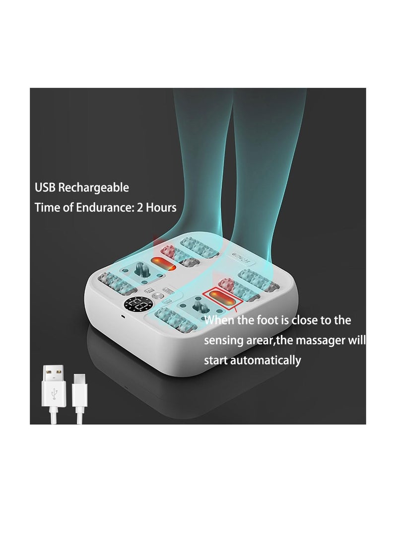 Generic Foot Massager Electric Feet Massager With Heating 10 Itensities Foot Acupoint Massager Cordless Foot Relaxation Machine USB Rechargeable Body Massager for Foot Leg Calf Meridian Therapy Instrument  - Image 2