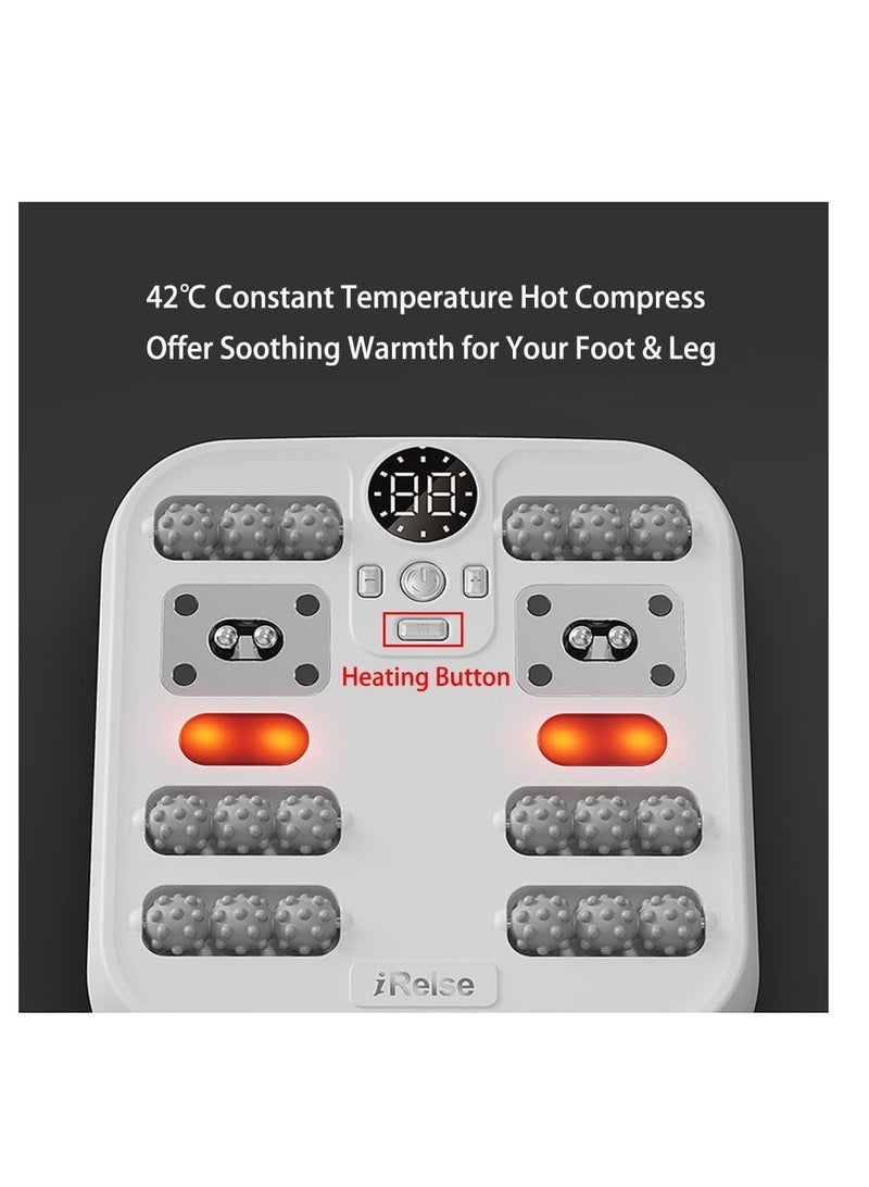 Generic Foot Massager Electric Feet Massager With Heating 10 Itensities Foot Acupoint Massager Cordless Foot Relaxation Machine USB Rechargeable Body Massager for Foot Leg Calf Meridian Therapy Instrument  - Image 4