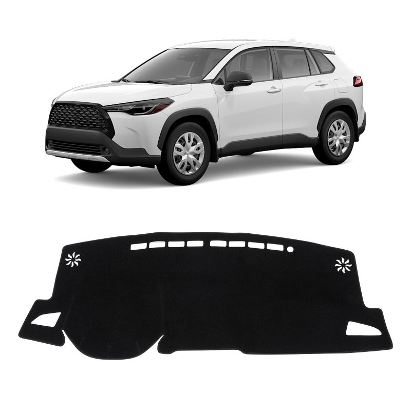 KUST Car Dash Cover for Toyota Corolla Cross 2022 2023 2024 2025 2026 NOT fit Toyota Corolla Polyester Dashboard Cover NonSlip Interior Accessories for Corolla Cross No Glare Black