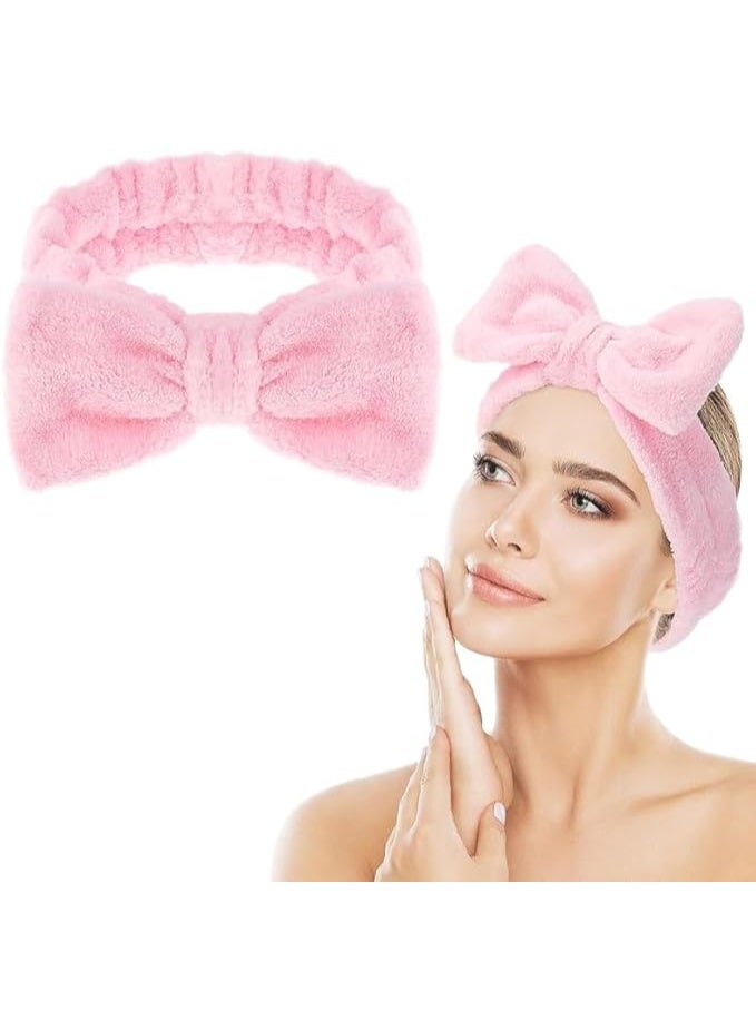 KIKI Spa Headband, Microfiber Bow Tie Headband for Face Washing, Skincare, Makeup, Sports, Elastic Hair Band for Women and Girls - Image 1
