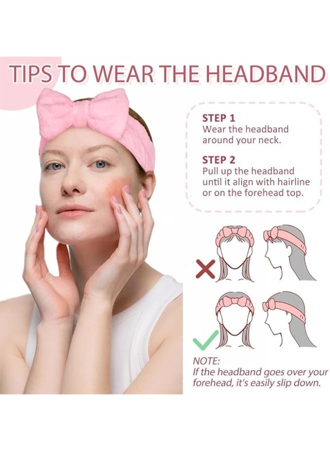 KIKI Spa Headband, Microfiber Bow Tie Headband for Face Washing, Skincare, Makeup, Sports, Elastic Hair Band for Women and Girls - Image 5