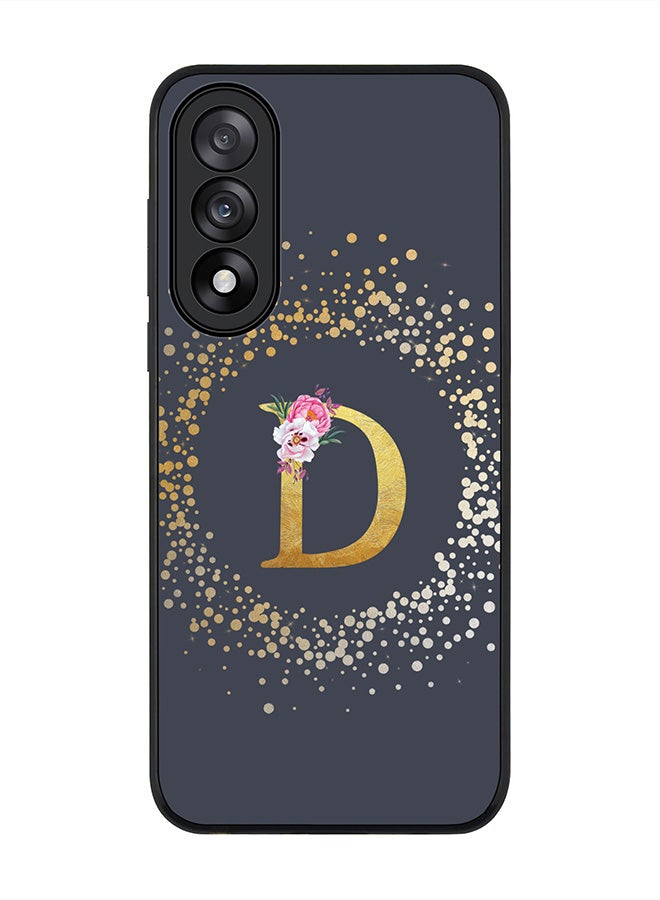 Stylizedd For OnePlus Nord 5 / Ace 5 Ultra Case,Slim fit Camera Protection, Shockproof Thin Phone cover  - Custom Monogram Floral - D  (Grey )