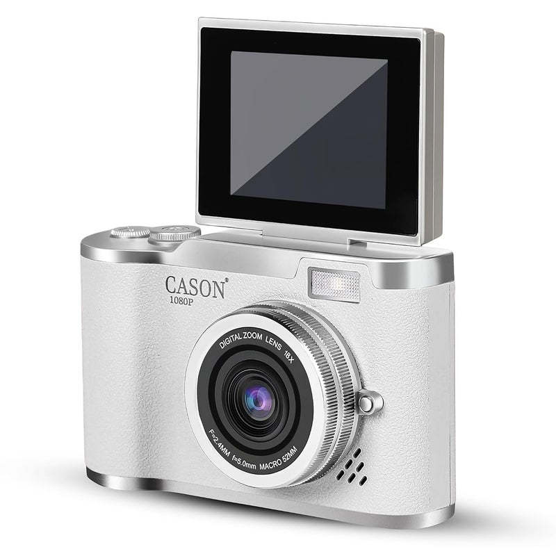 CASON 48MP Digital Camera for Kids-Real Photo & Video Mini Camera for Photography 2.4” Rotating Screen, Built in Games Kids Cameras for 5-15 Years Girls & Boys(Upto 64GB Memory) - Image 1
