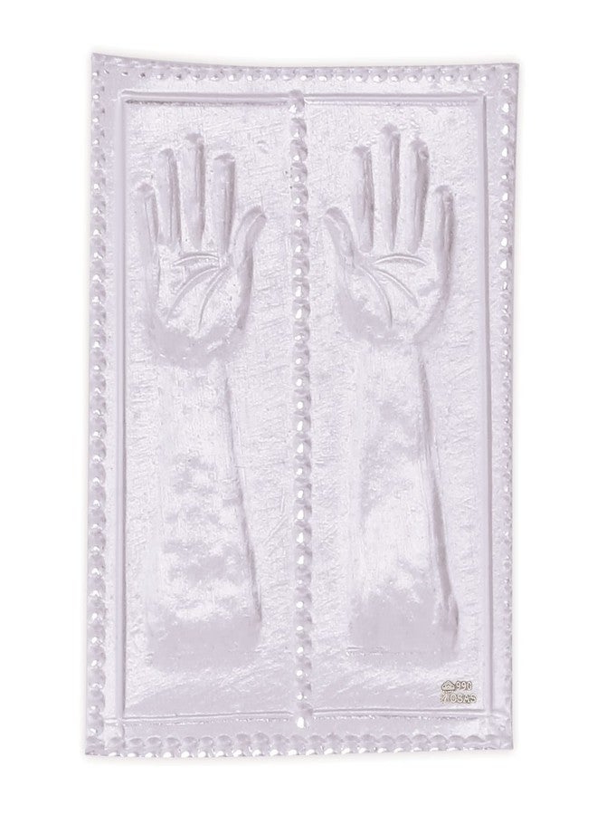 Osasbazaar Pure Silver Hands, Silver Haath for Puja, Offering, Donation and Lal Kitaab Remedy - 97%-99% Pure BIS Hallmarked - Image 1