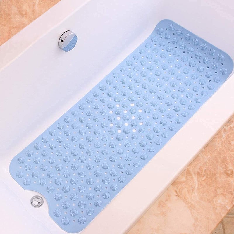 Dvijisha Silicone Shower Bath Mat Anti Slip Bathtub Bathroom Met with Suction Cup Drain Hole Anti Skid NonSlippery Rubber Floormat for Toilet Kitchen 100X40 CM - Image 4
