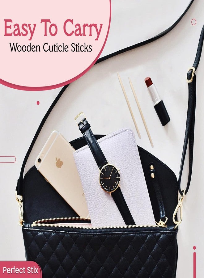 Perfect Stix أعواد خشبية للجلد حول الأظافر 7" / خشب طبيعي / للعناية بالقدمين / للعناية بالأظافر - عبوة تحتوي على 200 قطعة - Image 2