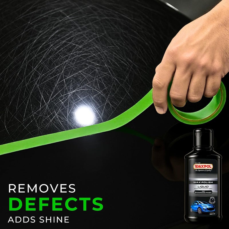 Waxpol سائل تلميع واكسبول 1 لتر. لإنهاء عرض السيارات مع عامل تنظيف فائق للسيارات والدراجات - Image 3