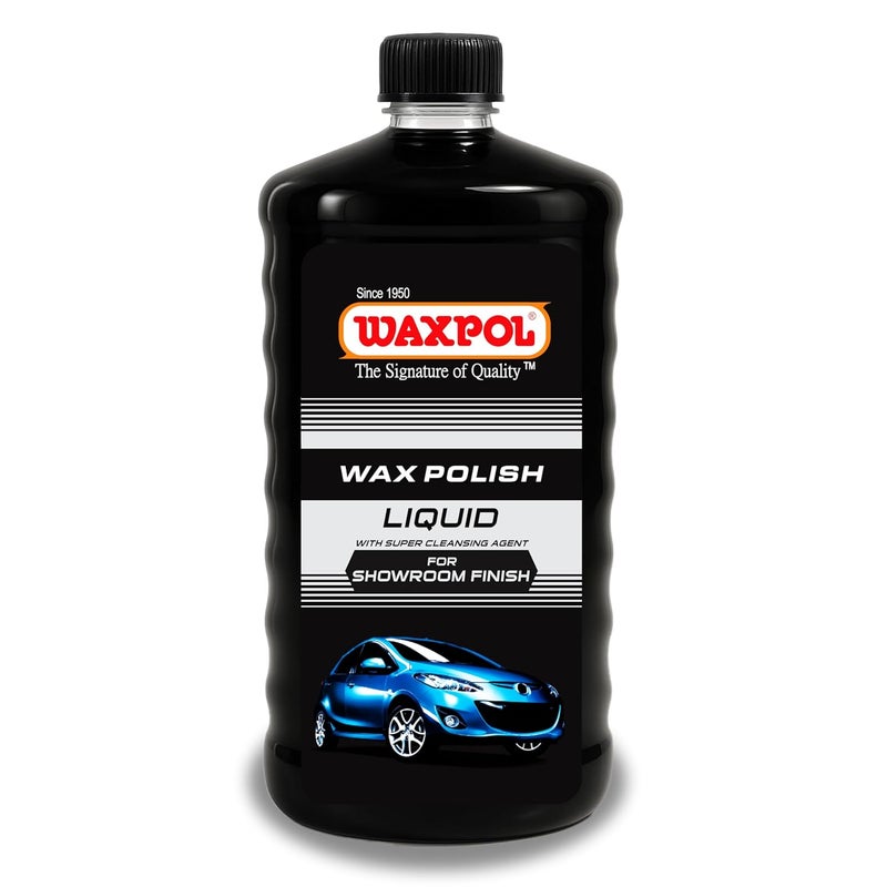 Waxpol سائل تلميع واكسبول 1 لتر. لإنهاء عرض السيارات مع عامل تنظيف فائق للسيارات والدراجات - Image 1