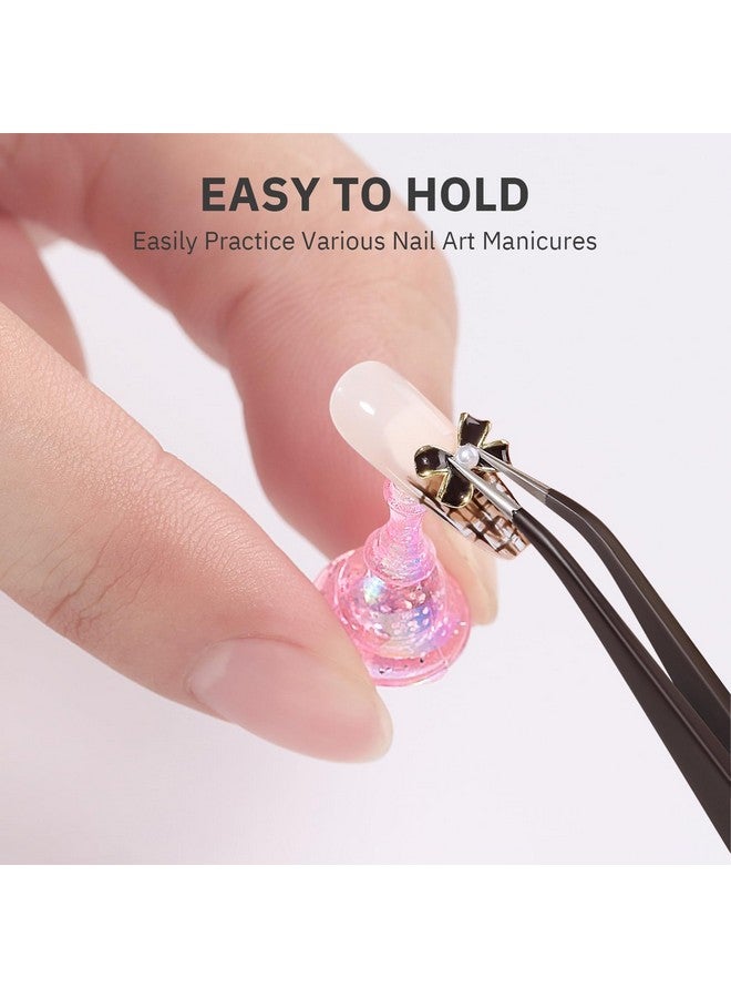 Etercycle 2 Set Nail Holder for Display Painting Nails - Aurora Acrylic Magnetic Practice Nail Stand Set - Fake Nail Holder for Press On Nails with Reusable Adhesive Putty (Transparent + Pink) - Image 5