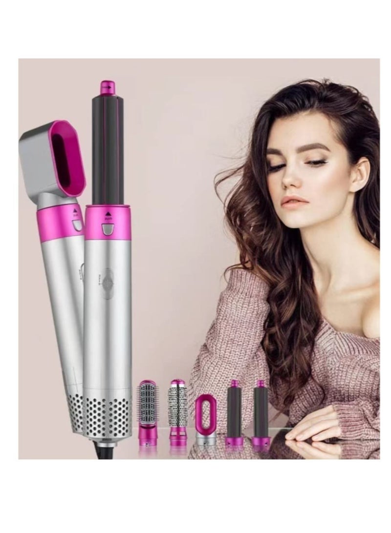 ELTRAZONE 5 In 1 Hair Curler Rotating Hair Dryer Hair Straightener Comb Curling Brush 5 interchangeable barrels, 3 adjustable modes, 30S heating, smoothing iron styling tools - Image 1
