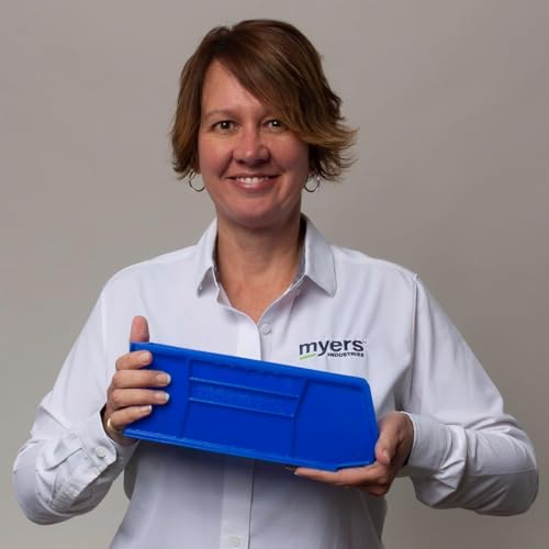 Akro-Mils 30224 AkroBins Plastic Storage Bins, Space-Saving Stackable Bins for Garage, Pantry, Craft Organization, 11" L x 4" W x 4" H, Yellow, 12-Pack - Image 2