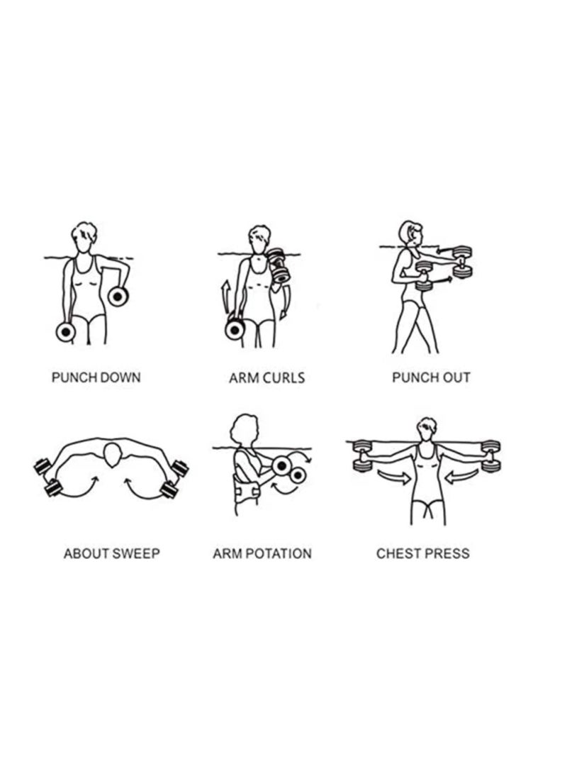 2 قطعة السباحة إيفا الأزرق العائمة الدمبل التمارين الرياضية المائية المائية الحديد التمارين الرياضية اليوغا المائية طويلة الأمد التمارين الرياضية - Image 5