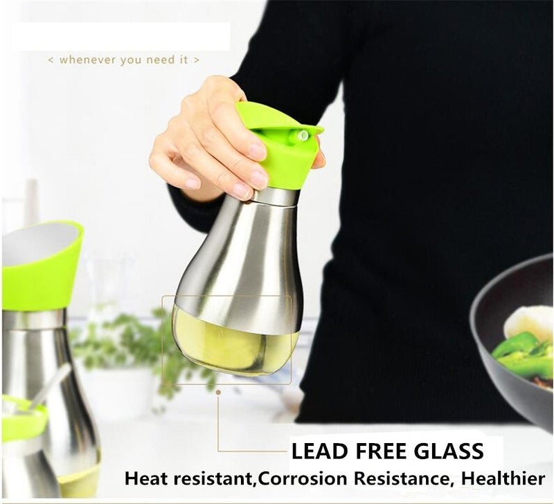 Mosaic Glass Oil Dispenser, 2-Pieces, Silver - Image 3