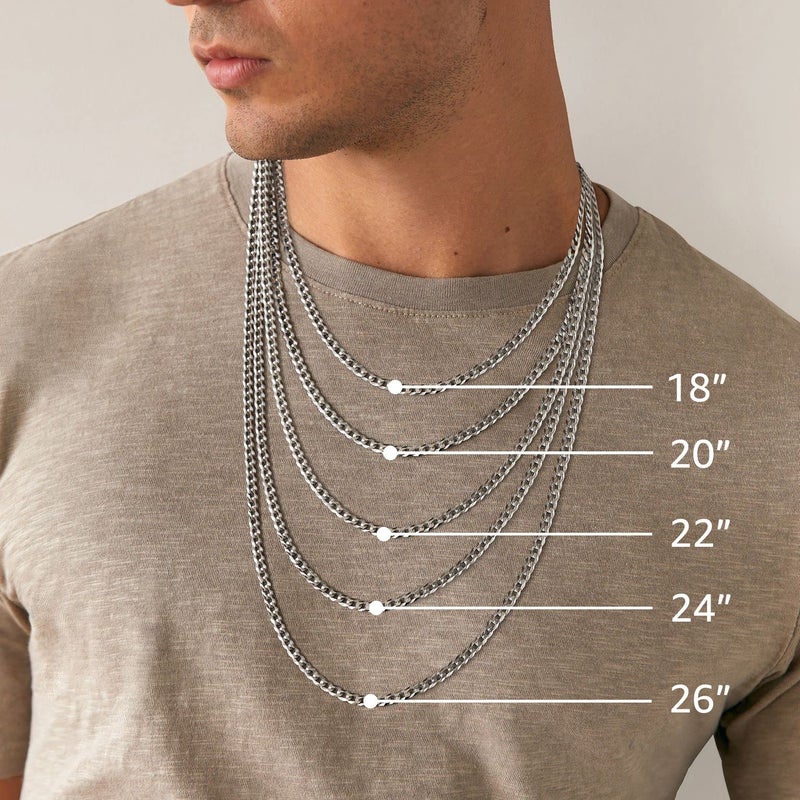 PAVOI Italian Solid 925 Sterling Silver, 22K Gold Plated, 5mm Italian Diamond-Cut Curb Link Chain Necklace for Men and Women, MADE IN ITALY (22, Yellow Gold) - Image 2