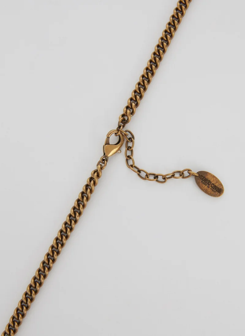Roberto Cavalli  Roberto Cavalli Antique Gold-Tone Chain Necklace for Women | Best Price UAE