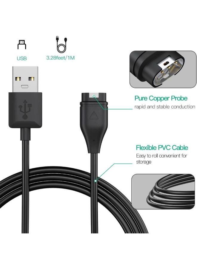 USB Charger Data Charging Cable for Garmin Fenix 5 5S 5X Plus - Image 3