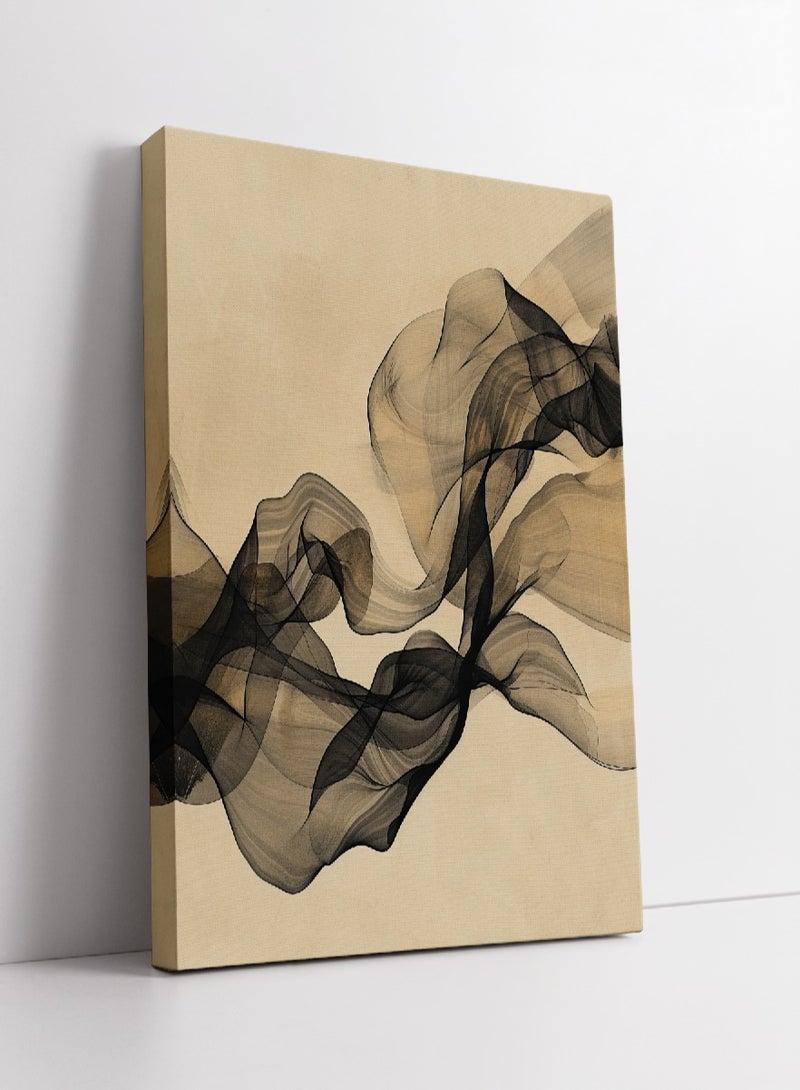 مودكلاس لوحة جدارية تصميم تجريدي بإطار خشبي - Image 1