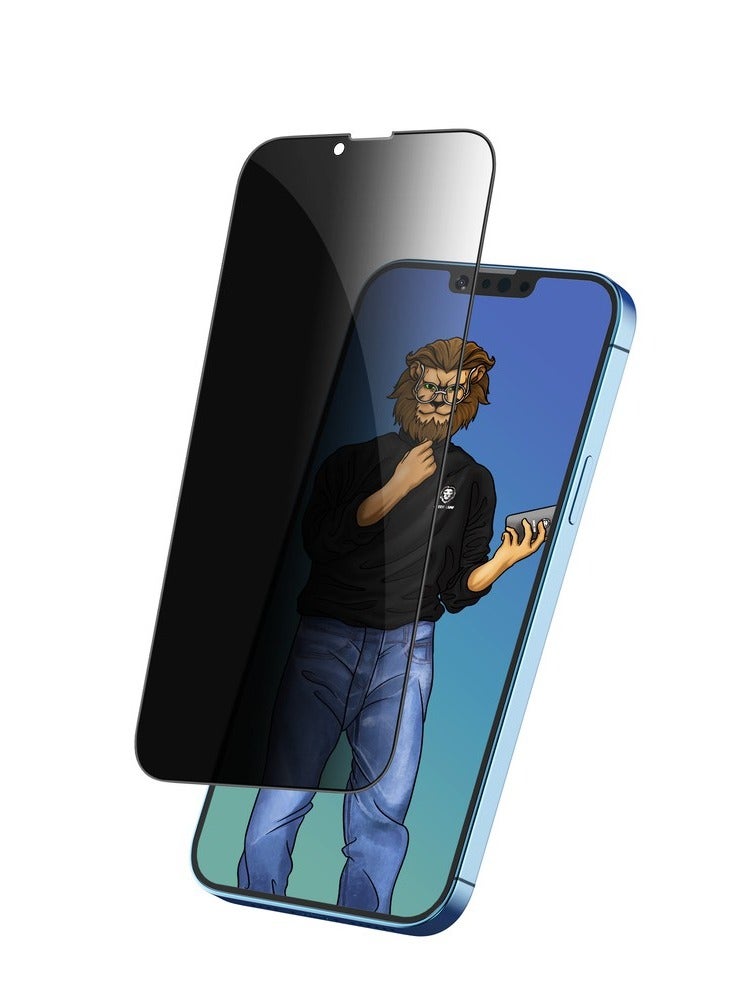 GREEN LION iPhone 11 Glass 9H Steve Privacy Full Screen Protector /Bubble Free / Blocked Side Viewing / Highly Responsive / Anti Fingerprint / Anti Scratch - Black - Image 1
