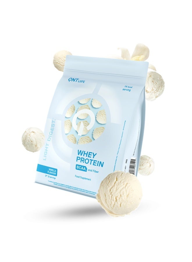 QNT Light Digest Whey Protein | 500g | Vanilla Flavour, 78% Protein, Low Sugar, High Fiber - Image 1