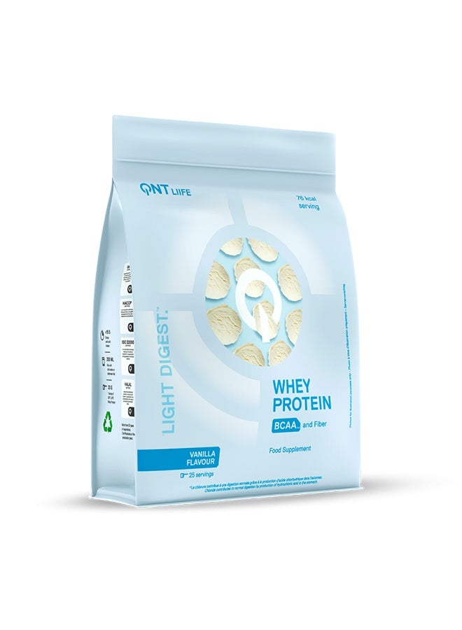 QNT Light Digest Whey Protein | 500g | Vanilla Flavour, 78% Protein, Low Sugar, High Fiber - Image 3