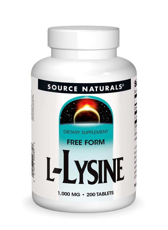 Source Naturals ليسين 1000 ملغ مكمل أحماض أمينية حرّة يدعم تكوين الطاقة والكولاجين 200 قرص - Image 2