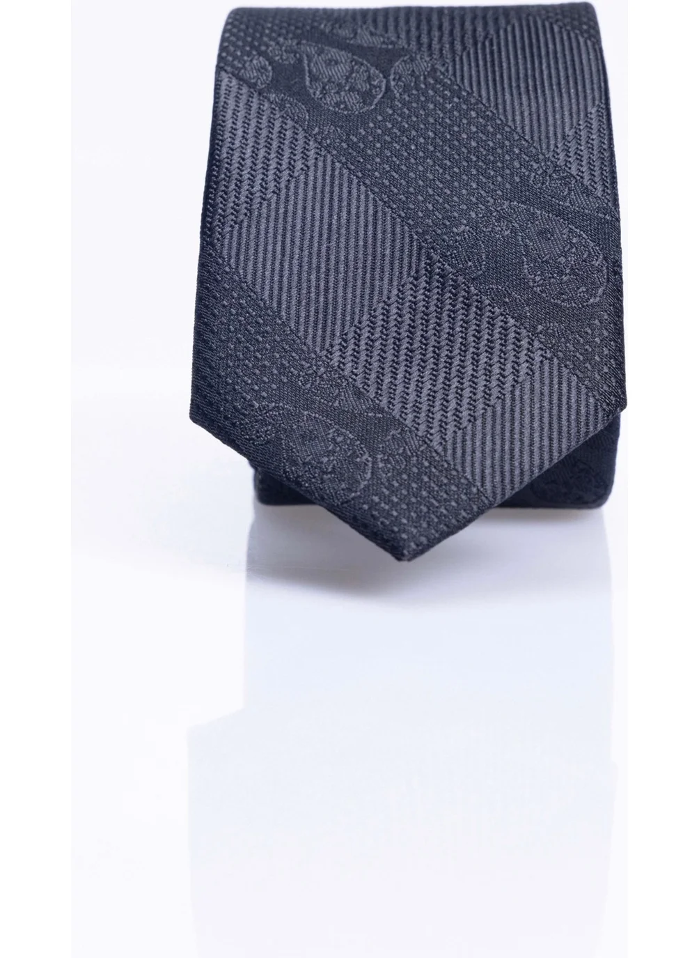 Tudors Fine Patterned Black Men's Tie