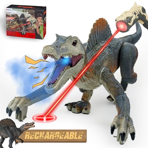 BEZGAR Spinosaurus Realistic Remote Control Dinosaur Toys for Kids 57 RC Walking Jurassic World Toys with Light AutoSpray and Roar for Boys and Girls 3 Years Old - Image 1