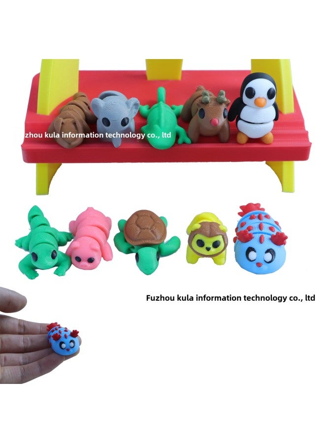 3D Printing Color Small Animal Toys Explosions Simulation Animal Model Microscopic Landscape Decoration Blind Box Hand-made-Color:Small Caterpillar  - Image 5