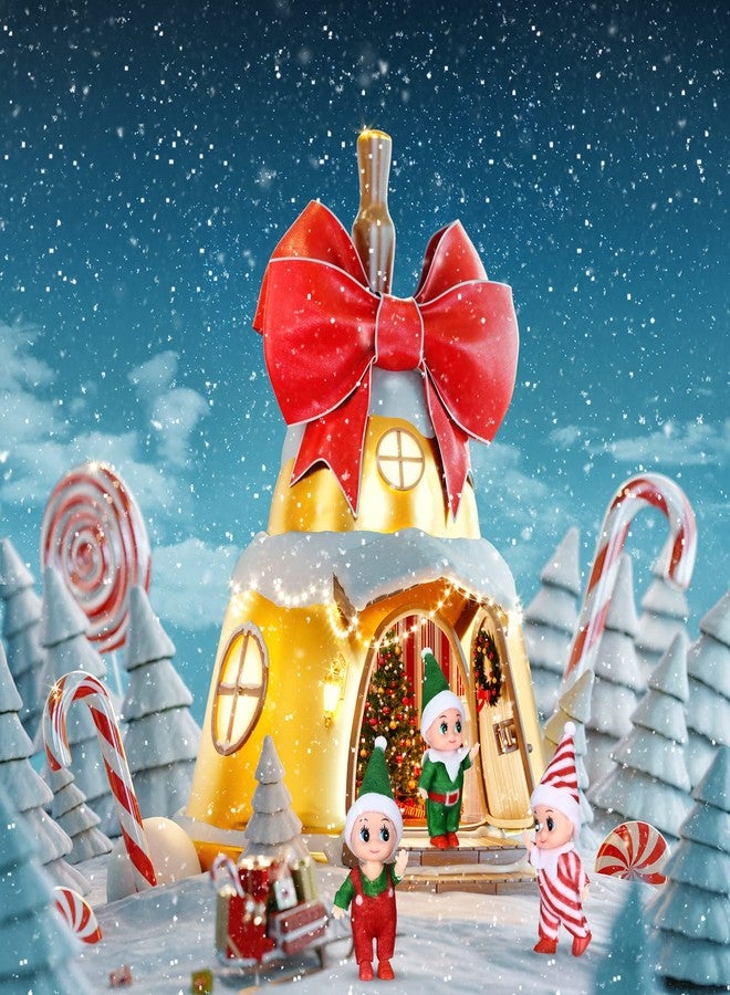 Aoriher 3 Pieces Tiny Doll Christmas Miniature Twins Red and Green Newborn Baby Gifts Stocking Stuffers for New Year Holiday Decorations Xmas Prop Accessories(Stripe Pants) - Image 5