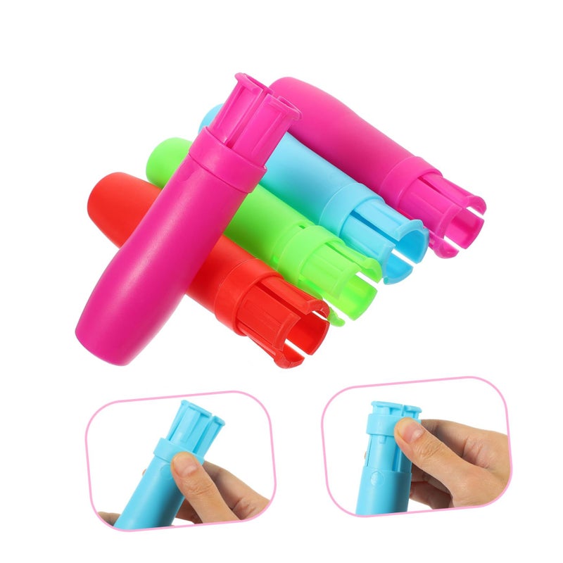 Lurrose 5 قطع مشابك طباشير خفيفة الوزن للفصول الدراسية والمكتب المنزلي أبيض - Image 3