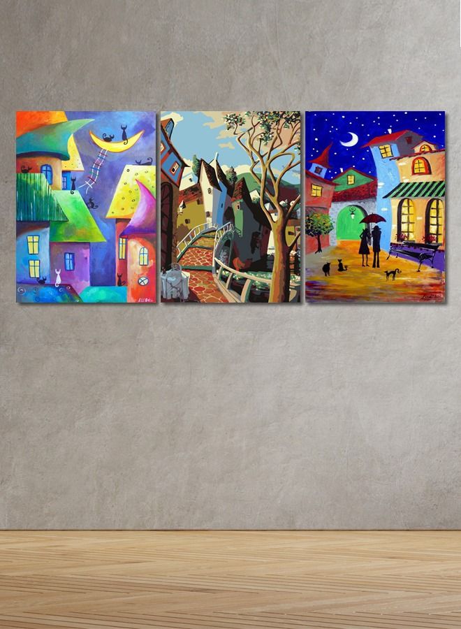 Marktna Decorative Wall Art Painting with a Modern Design,3 Pieces, Size 120x60cm - Image 1