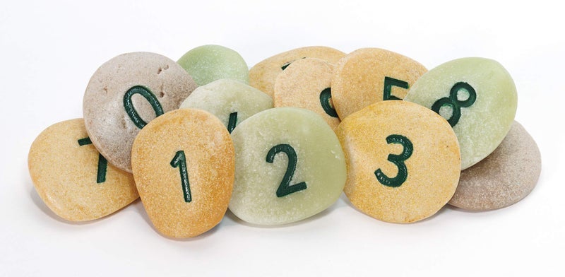 Yellow Door YD-11 Number Pebbles, Kindergarten Grade to 3 Grade, 5" H, 3" L, 3" W - Image 1