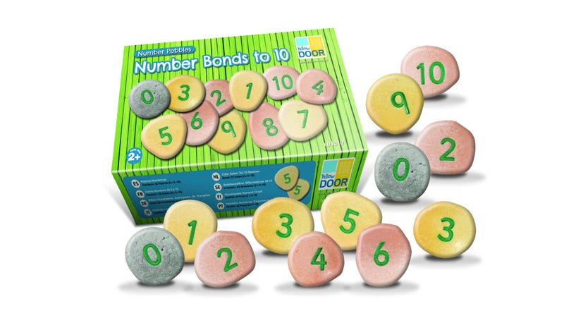 Yellow Door YD-11 Number Pebbles, Kindergarten Grade to 3 Grade, 5" H, 3" L, 3" W - Image 3