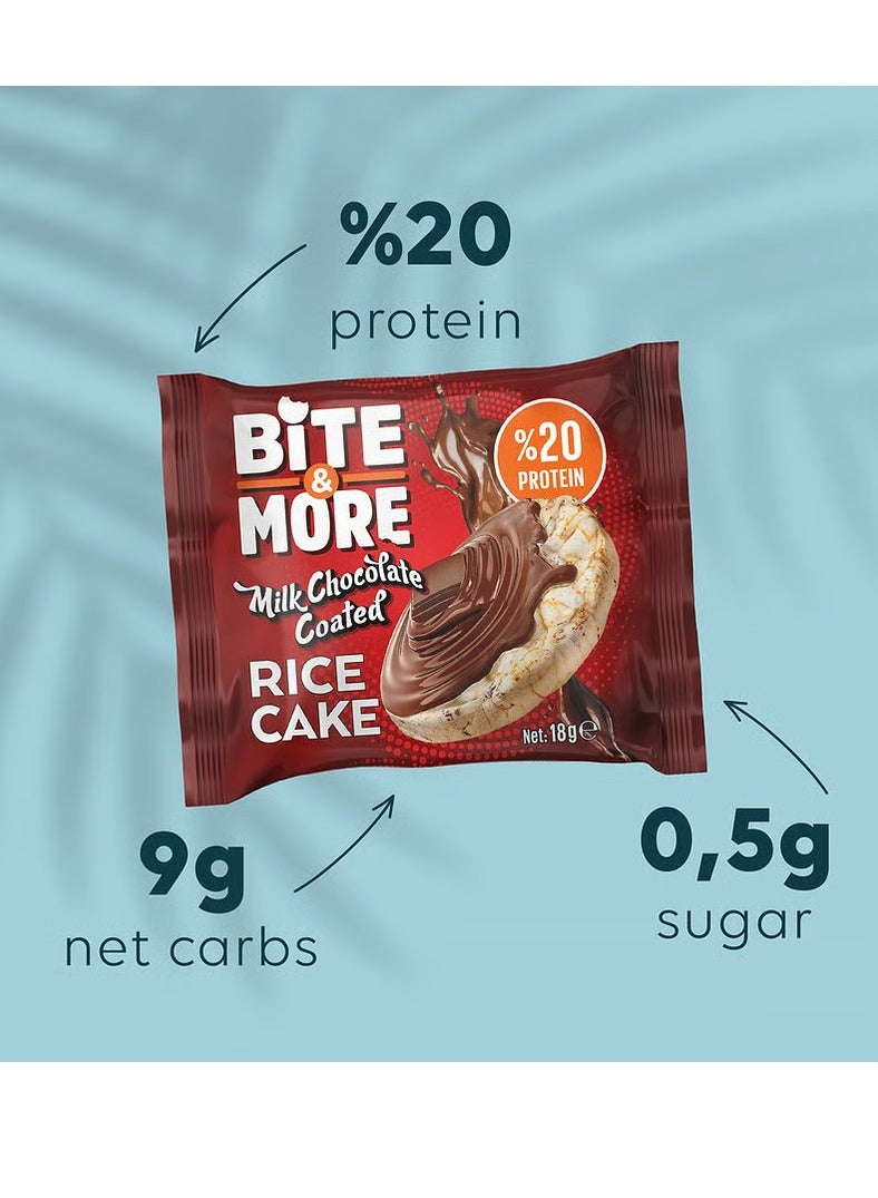 Bite & More Milk Chocolate Coated Protein Rice Cake – High Protein Snack – Rich in Fiber – Healthy On-the-Go Treat - Image 4
