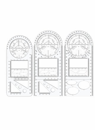 3Pcs Multifunctional Geometric Ruler, Mathematics Drawing Ruler, Geometric Drawing Template Measuring Draft Rulers for Student School Office - pzsku/Z9BC35EB5D36D2D006599Z/45/_/1656384310/737a2d82-6daf-472a-89ca-940f768aa136