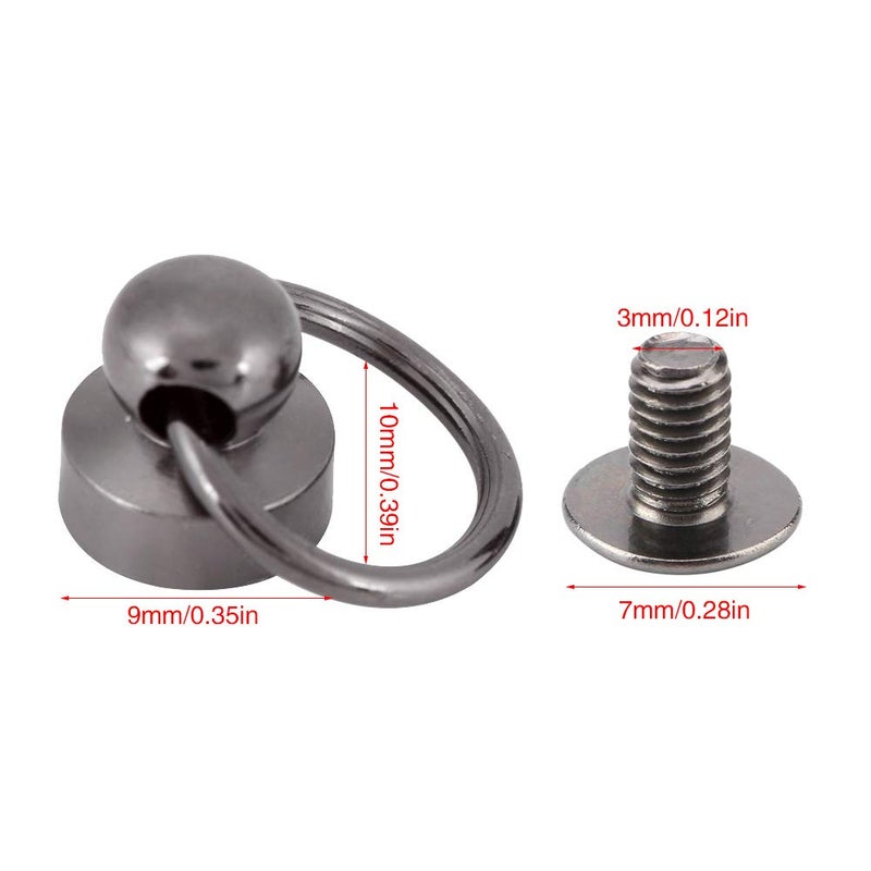 Leather Craft Rivets With Pull Ring Silver Black For Bags Belts Shoes Hats Decoration - Image 3