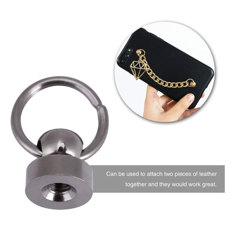 Leather Craft Rivets With Pull Ring Silver Black For Bags Belts Shoes Hats Decoration - Image 5