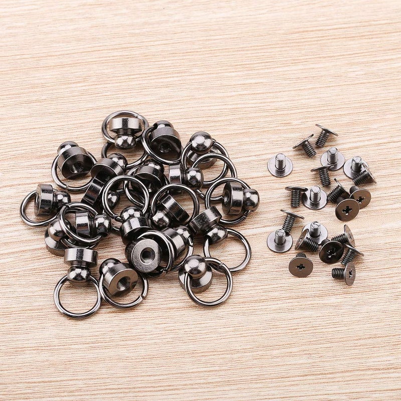 Leather Craft Rivets With Pull Ring Silver Black For Bags Belts Shoes Hats Decoration - Image 2