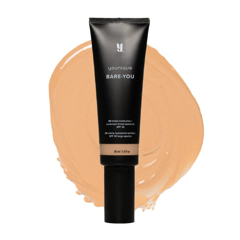 Younique Younique BAREYOU BB Tinted Moisturizer Light  1 fl oz  SPF 30  Lightweight Hydrating Formula for a Dewy Radiant Complexion  Blendable  Face Moisturizer with SPF  Tinted Moisturizer