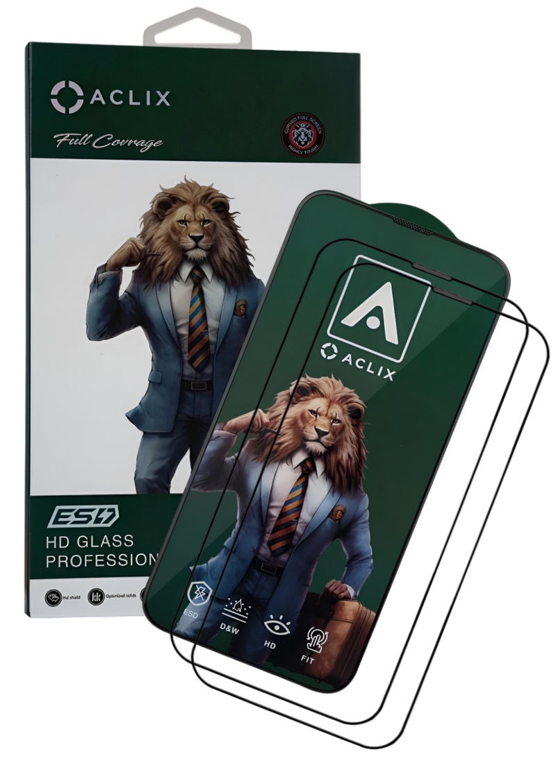 ACLIX 2 Pieces Antistatic ESD Dustproof Premium Quality High Definition Tempered Glass Screen Protector Designed For  iPhone XS Max - Image 1