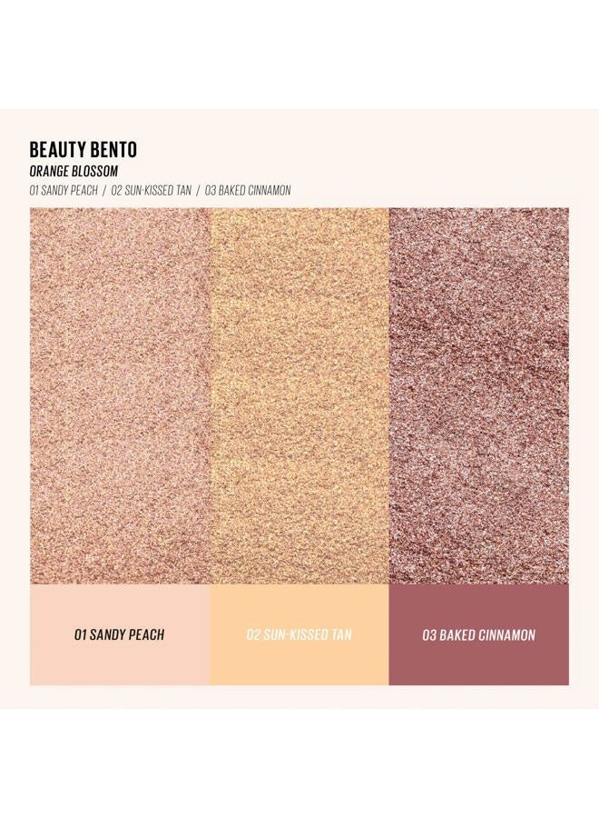 KAJA Beauty Bento Collection - Bouncy Eyeshadow Trio | Peach Orange Tones, Travel Size, 02 Orange Blossom, 2019 Allure Best of Beauty Award, 0.03 Oz - Image 3