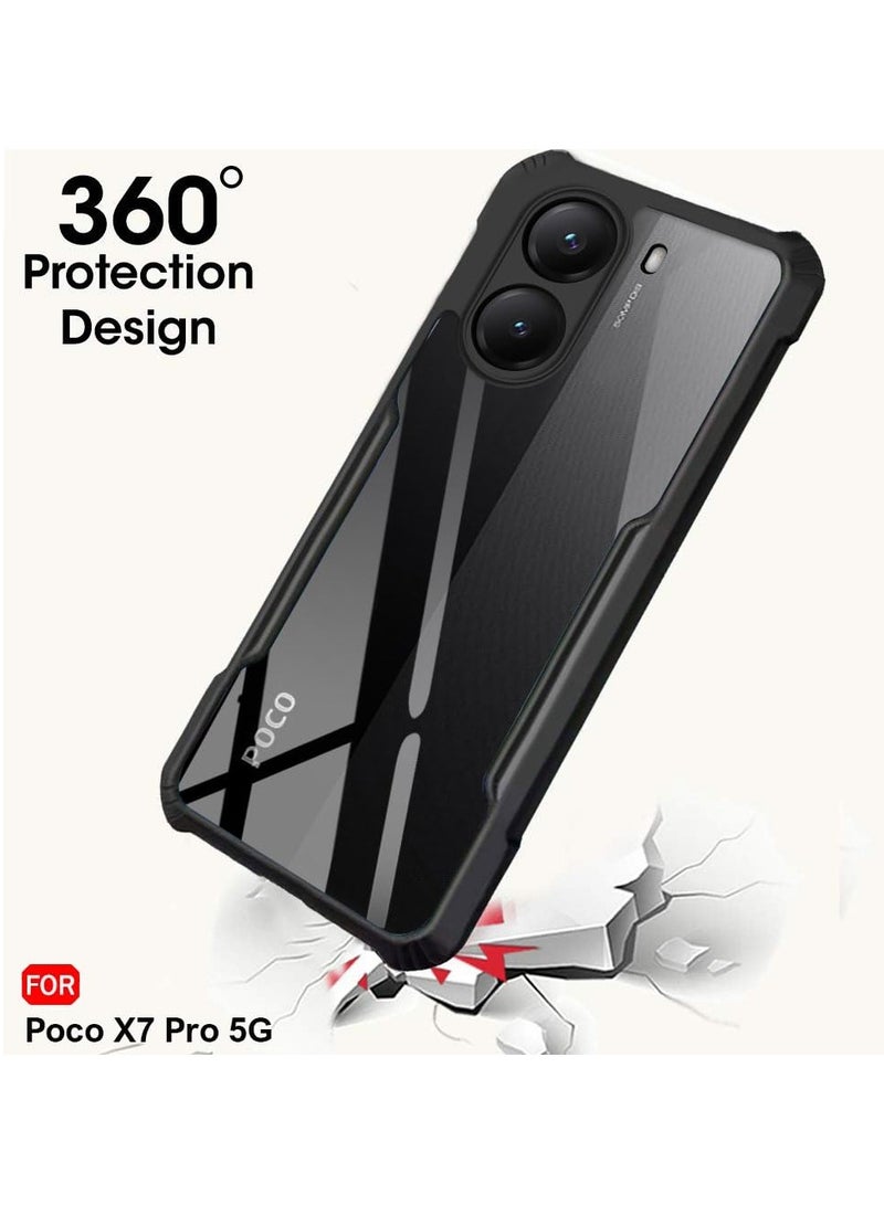 Shockproof Crystal Clear Back Cover Case for Poco X7 Pro 5G Protective Design 360 Degree Protection Transparent Back Cover Xiaomi Poco X7 Pro - Image 3