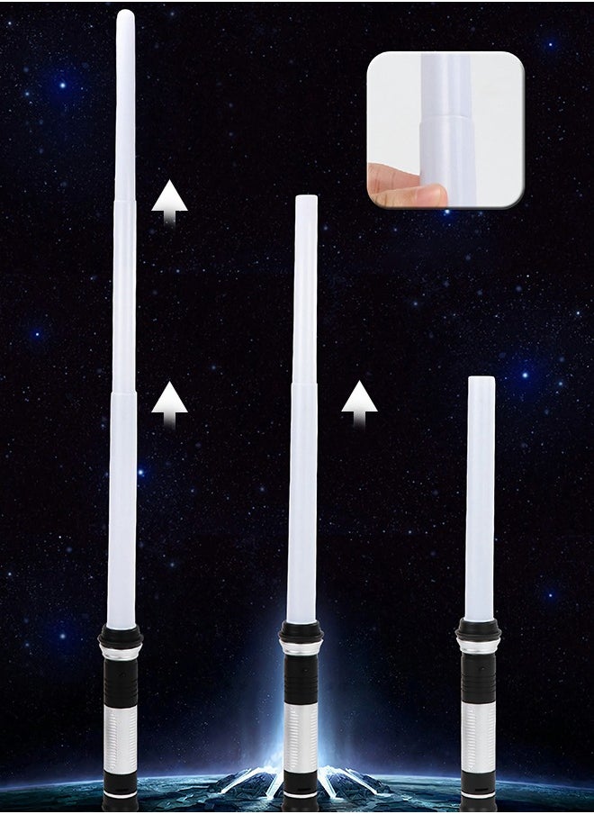 GROIC 2pcs Dueling Lightsaber, 2-in-1 Retractable Lightsaber, 7-color Light-up Sword Toy, Children's Dress Up Accessories, Cosplay Props  - Image 2