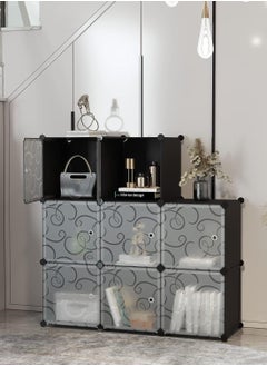 Roman Gifts Cube Storage Organizer with Doors, 8-Cube Shelves, Closet Cabinet, DIY Plastic Modular Bookshelf, Storage Shelving Ideal for Bedroom, Living Room  - Image 4