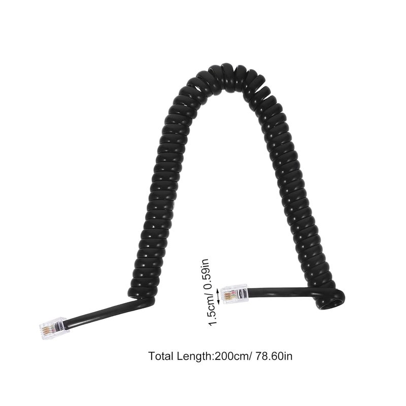 نواة نحاسية نقية كابل هاتف حلزوني قابل للتمديد لمكالمات واضحة خالية من الضوضاء - Image 3