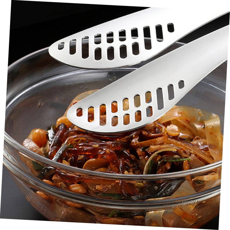 Stainless Steel BBQ Food Tongs Practical Serving Clamp For Steak Grill Essential 1 Pc - Image 5
