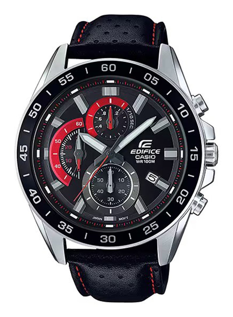 CASIO Men's Analog Leather Wrist Watch EFV-550L-1AVUDF - 42 Mm - Image 1