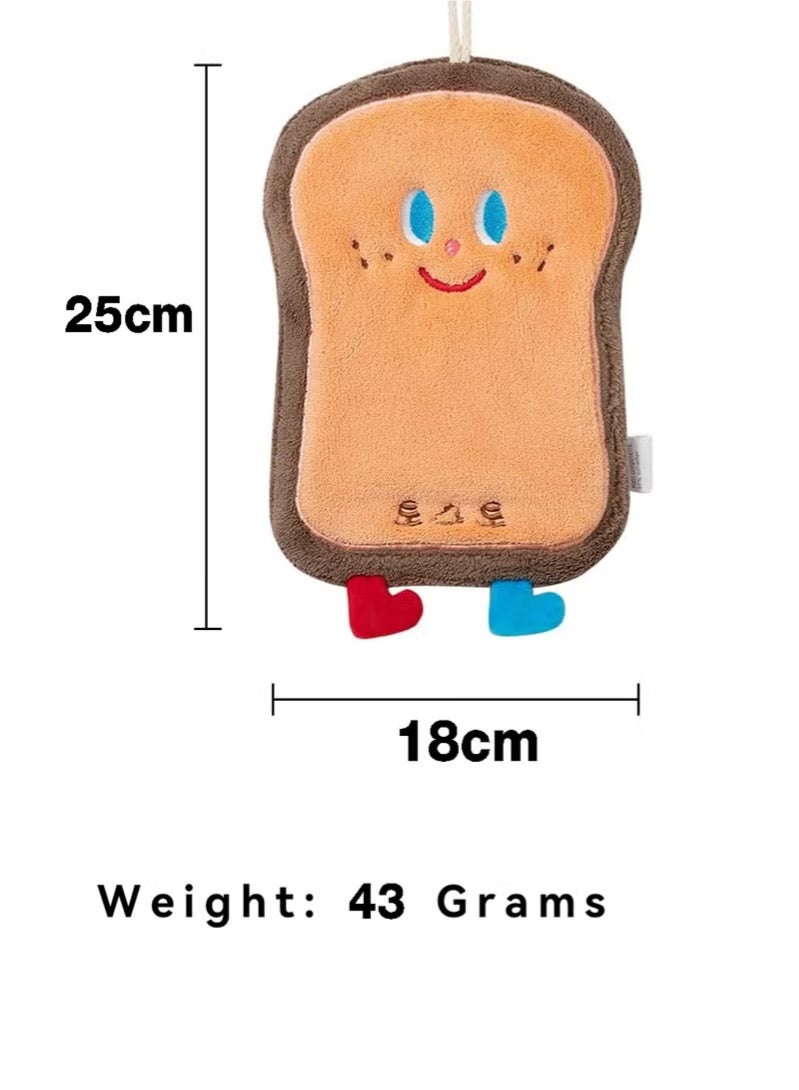 2PCSHand Towel,Dry Hands Instantly Kitchen Household Cleaning Cloths Towel,Thick Coral Fleece Hanging Towel - Image 4