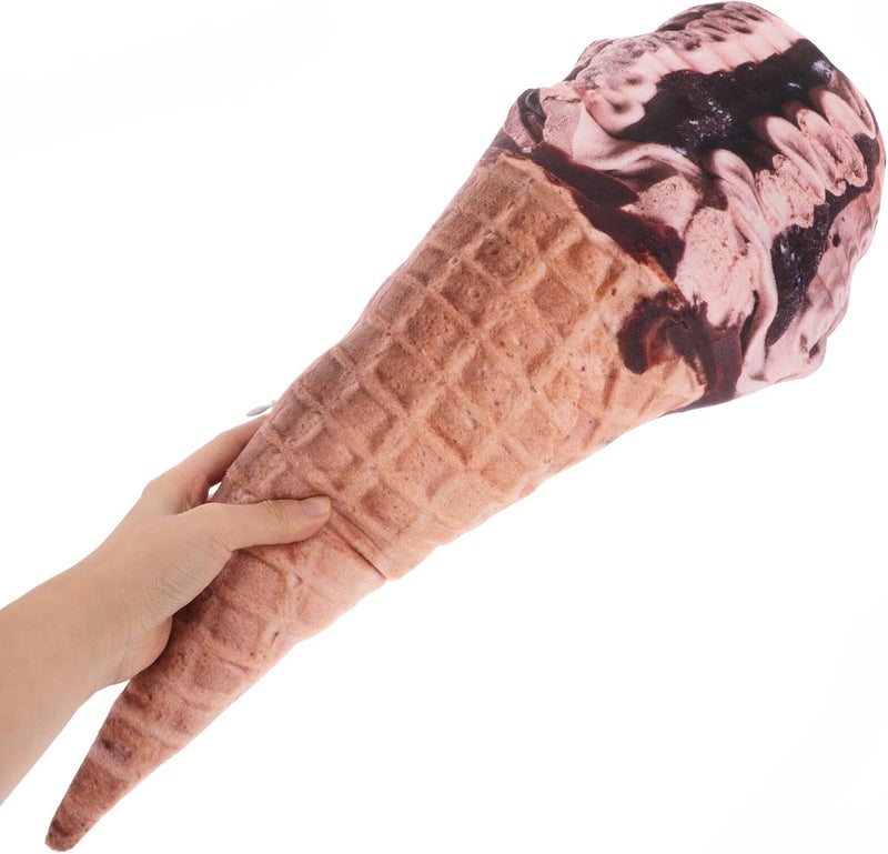 Veemoon Ice Cream Cone Plush Pillow 50cm Soft Food Shaped Cushion Decorative Throw Pillow for Home Decor Nap Use - Image 2